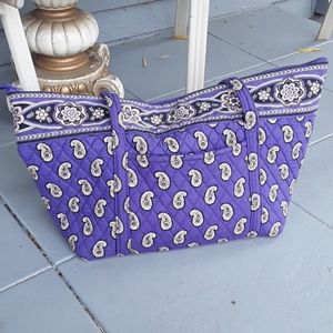 Vera Bradley purple hand bag over night duffel